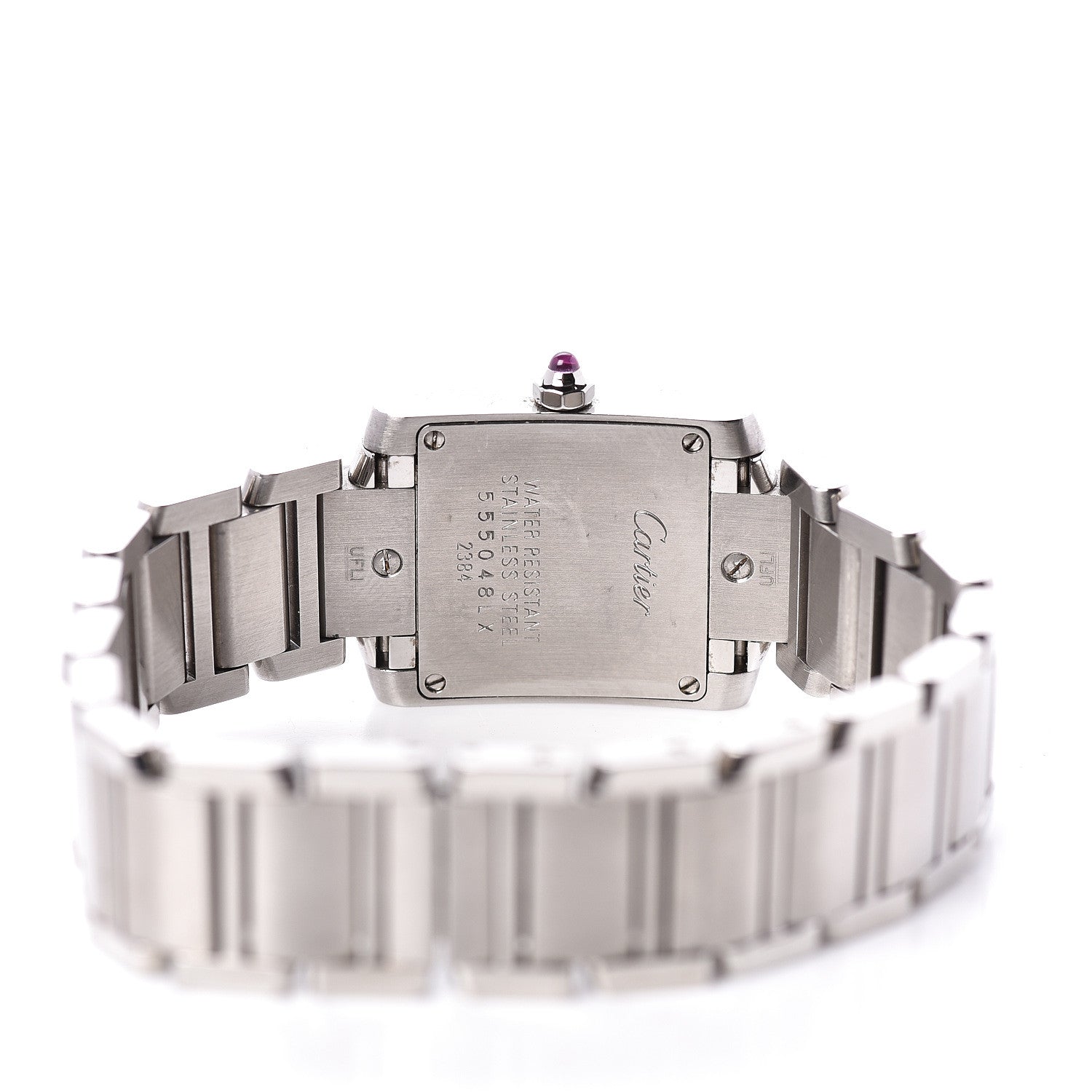 Cartier Stainless Steel 20mm Tank Francaise Quartz Watch Raspberry 4 of 6