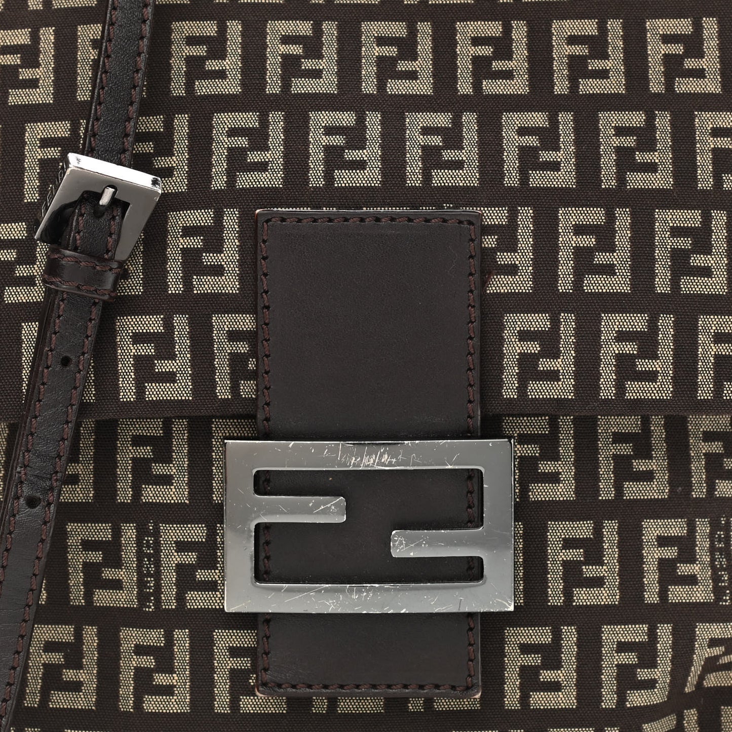 Zucchino Vitello Tube Messenger Bag Testa di Moro Beige
