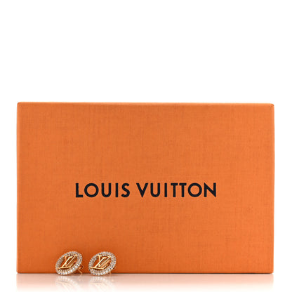 Louis Vuitton Metal Crystal Louise By Night Earrings Gold 8 of 8