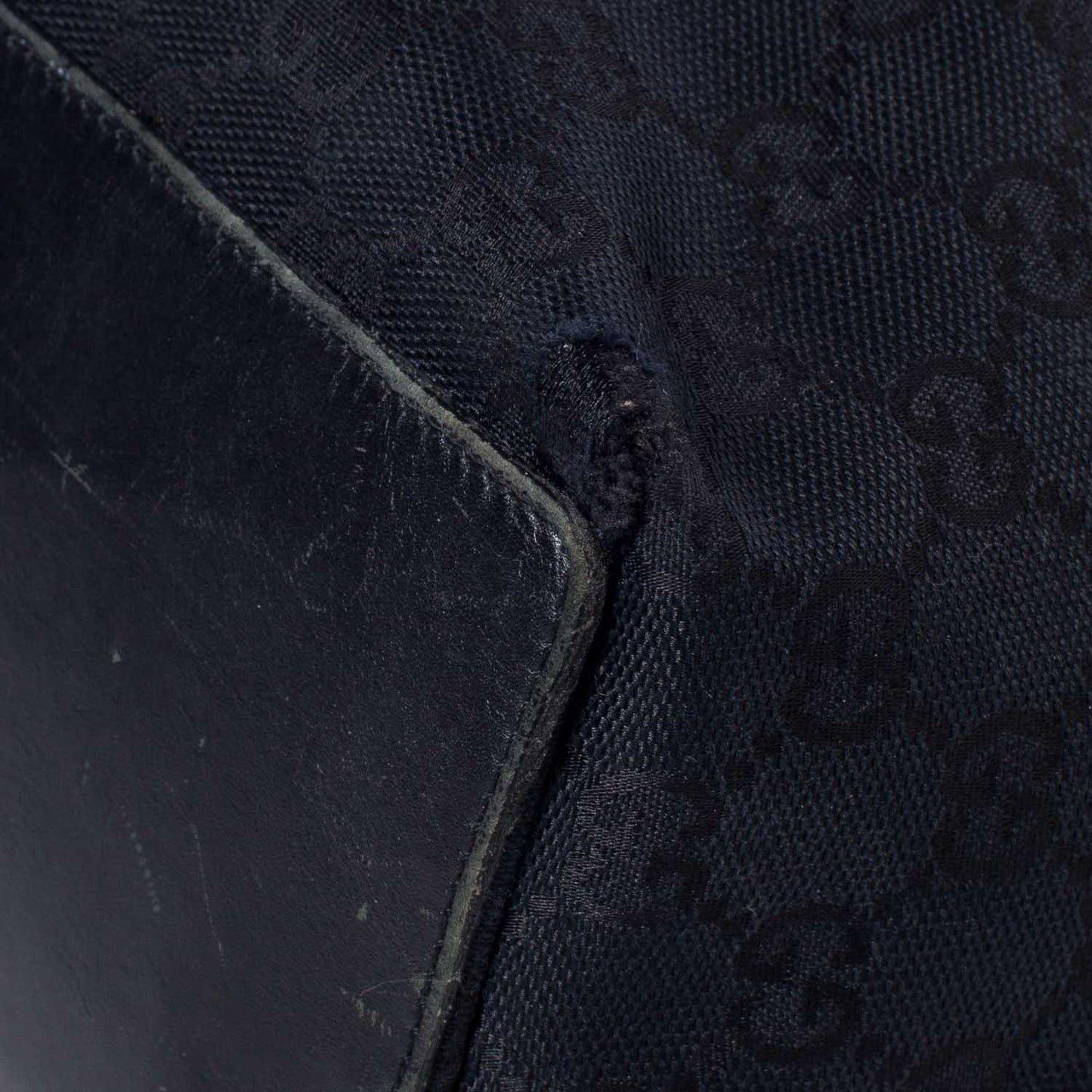 Monogram Large Bucket Tote Black
