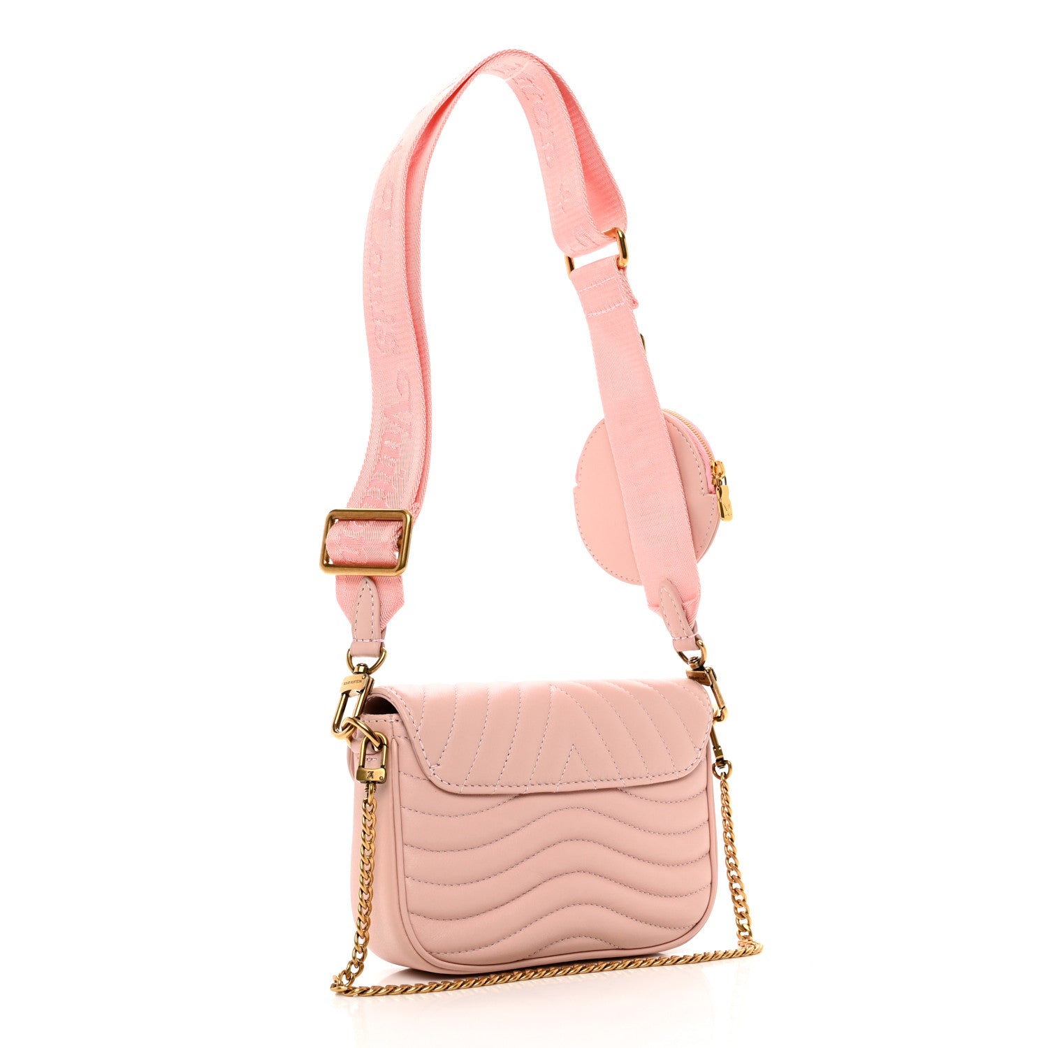 Louis Vuitton Calfskin New Wave Multi Pochette Rose Ballerine 1 of 8