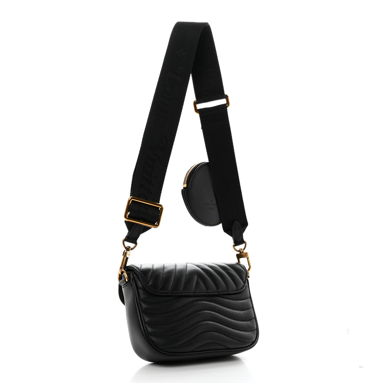 Louis Vuitton Calfskin New Wave Multi Pochette Black 3 of 9