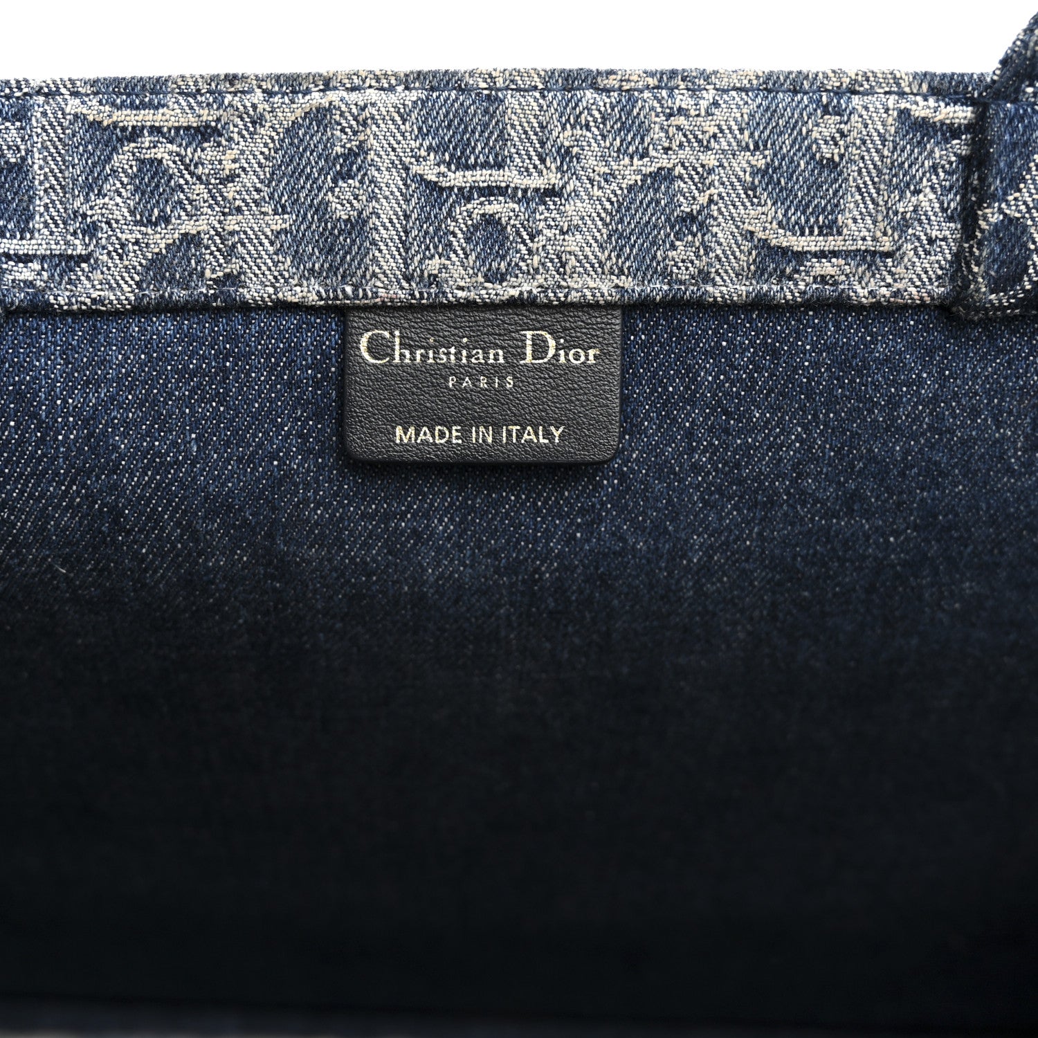 Christian Dior Oblique Denim Medium Book Tote Blue 1786647