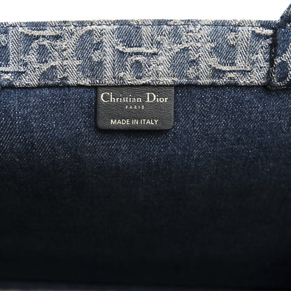 Christian Dior Oblique Denim Medium Book Tote Blue 6 of 11