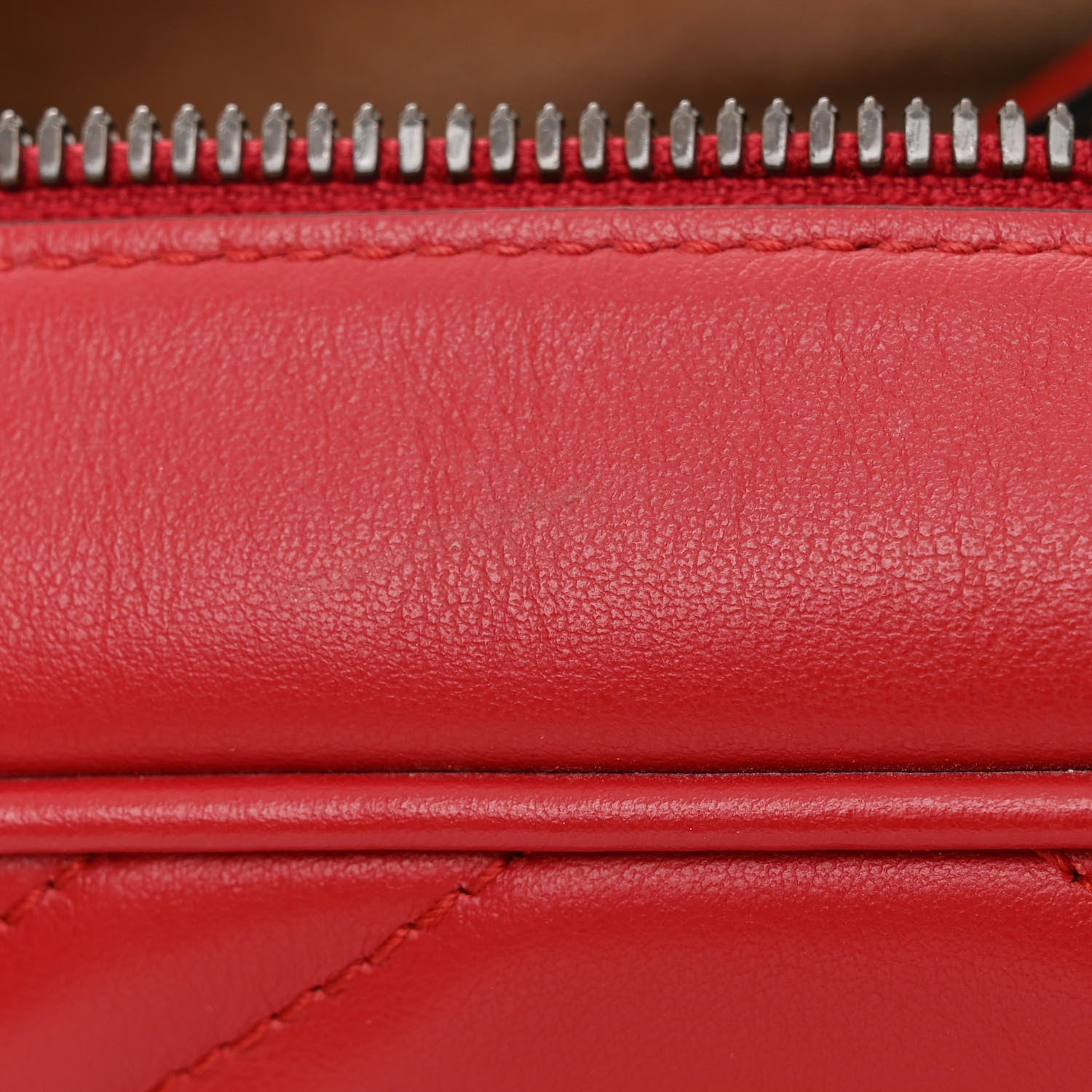 Gucci Calfskin Matelasse Small GG Marmont Chain Shoulder Bag Hibiscus Red 11 of 11