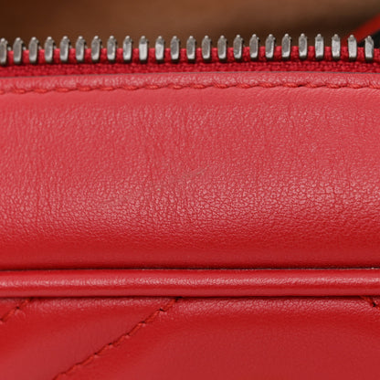 Gucci Calfskin Matelasse Small GG Marmont Chain Shoulder Bag Hibiscus Red 11 of 11