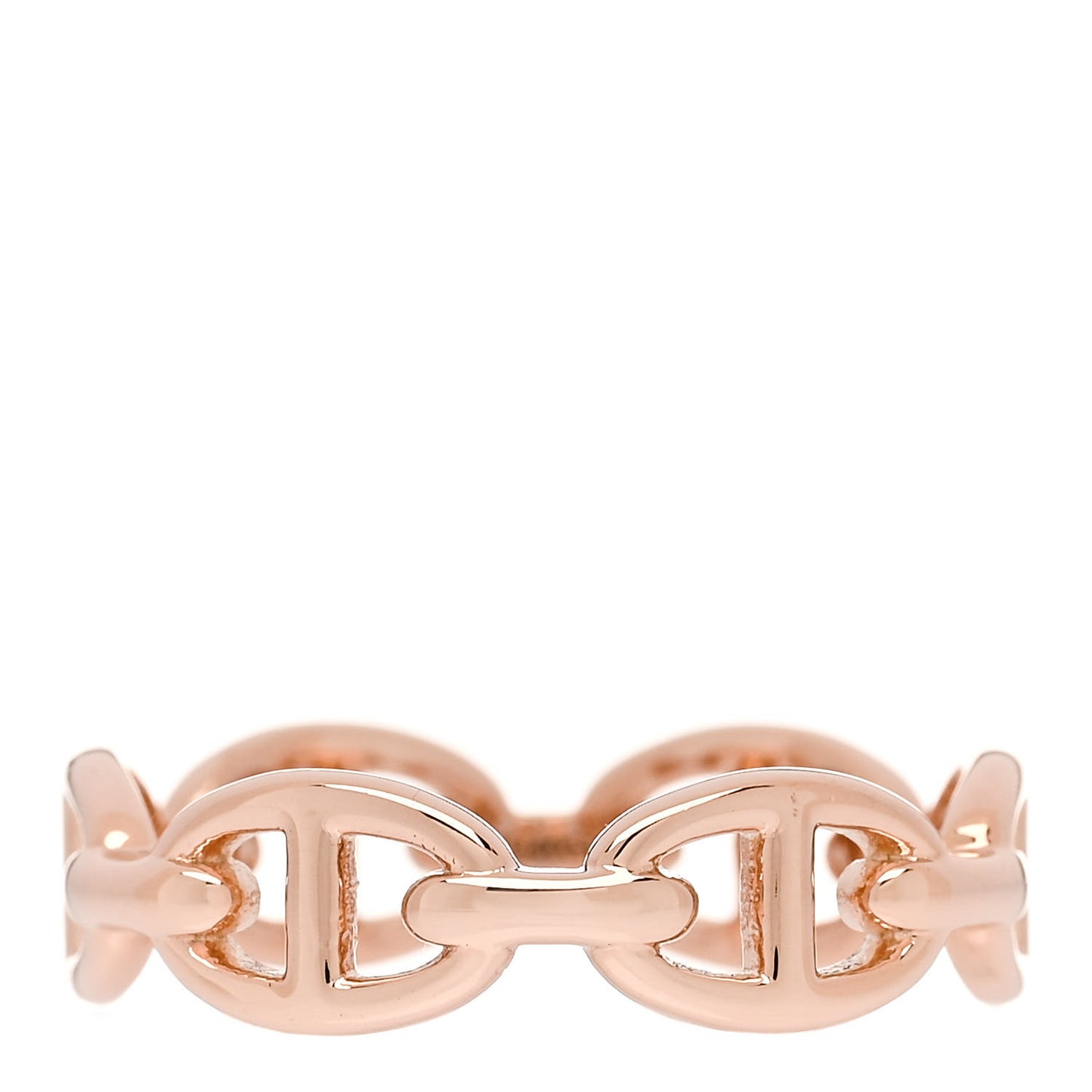 18K Rose Gold PM Chaine d'Ancre Enchainee Ring 55 7.25