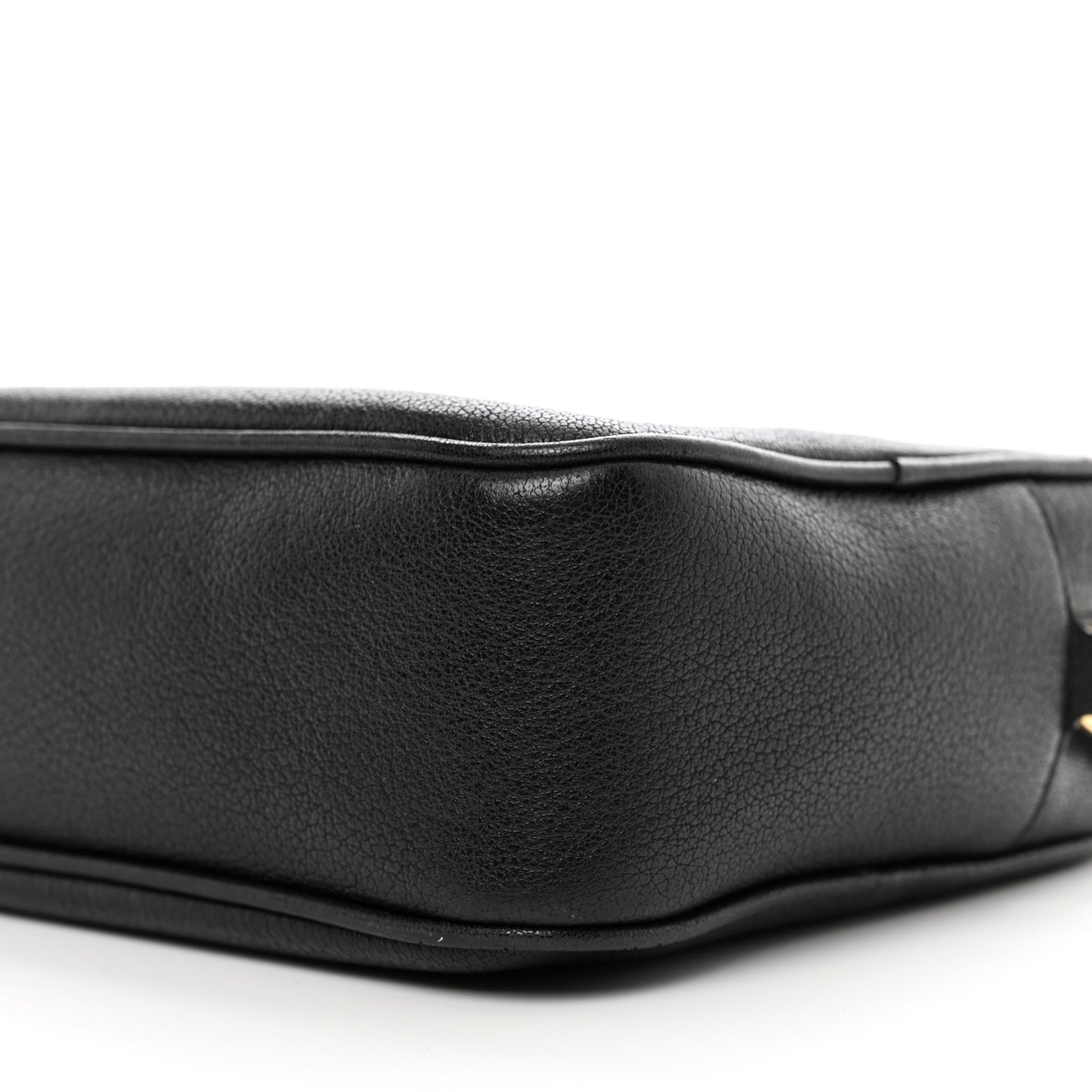 Grained Lambskin Monogram Lou Camera Bag Black