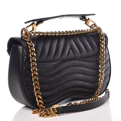 Louis Vuitton Calfskin New Wave Chain MM Black 3 of 8