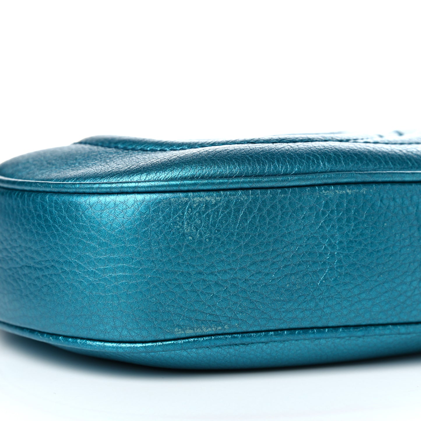 Metallic Cellarius Calfskin Mini Soho Chain Bag Deep Cobalt