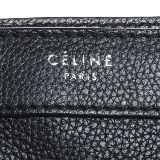 Celine Drummed Leather Nano Luggage Black 5 of 8