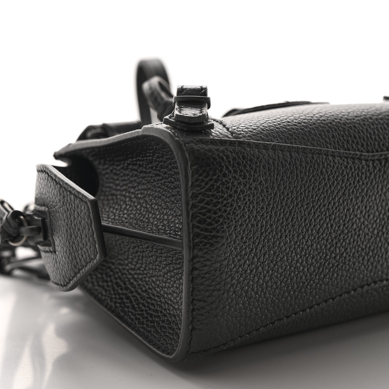 Balenciaga Grained Calfskin Neo Classic Black Hardware Nano City Crossbody Black 8 of 9