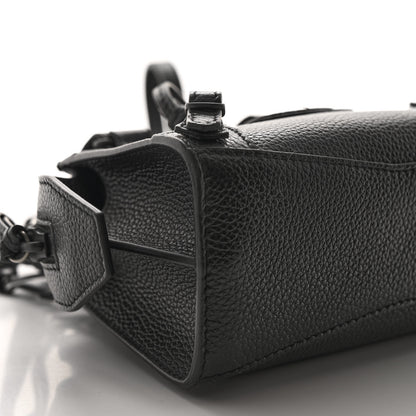 Balenciaga Grained Calfskin Neo Classic Black Hardware Nano City Crossbody Black 8 of 9