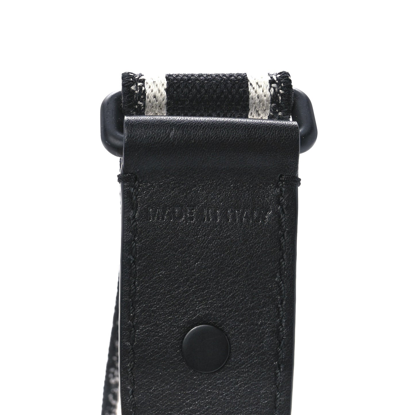 Canvas Embroidered Shoulder Strap Black Ultramatte