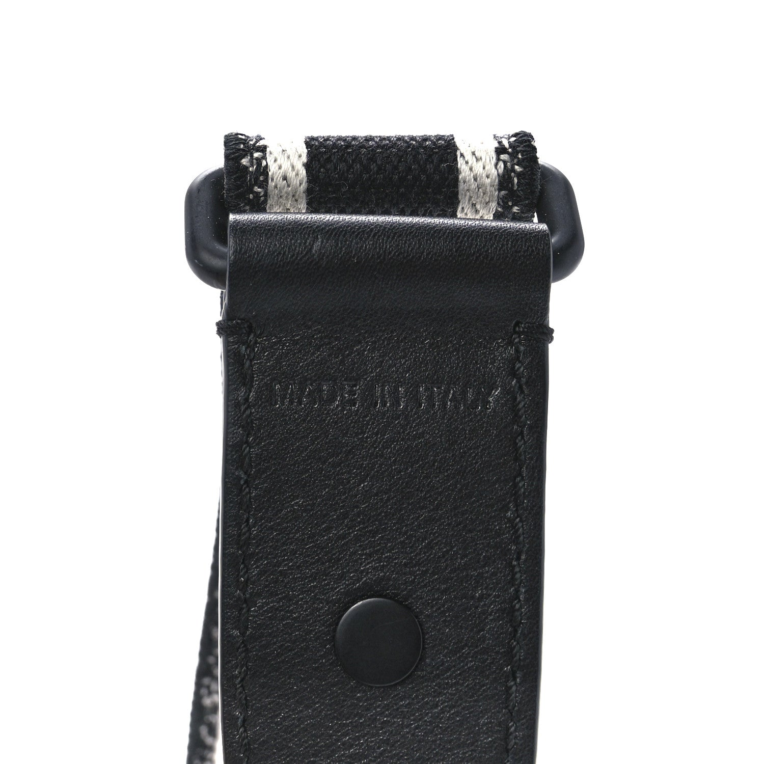 Christian Dior Canvas Embroidered Shoulder Strap Black Ultramatte 4 of 5