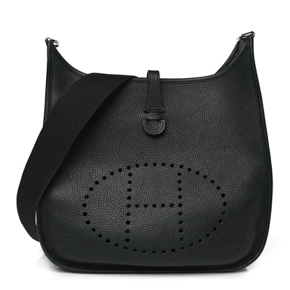 Hermes Taurillon Clemence Evelyne III PM Black 1 of 9