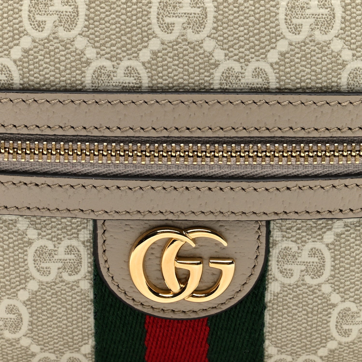 Gucci GG Supreme Monogram Textured Dollar Calfskin Mini Ophidia Shoulder Bag Beige Mystic White Oatmeal 7 of 9
