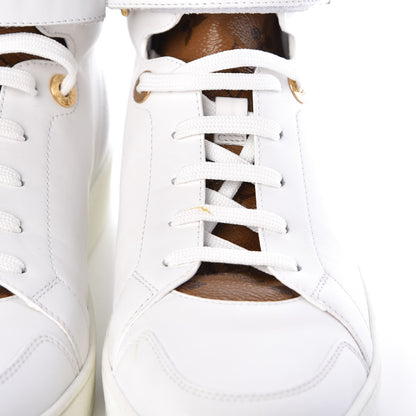 Louis Vuitton Calfskin Reverse Monogram Boombox High Top Sneakers 37.5 White 9 of 10