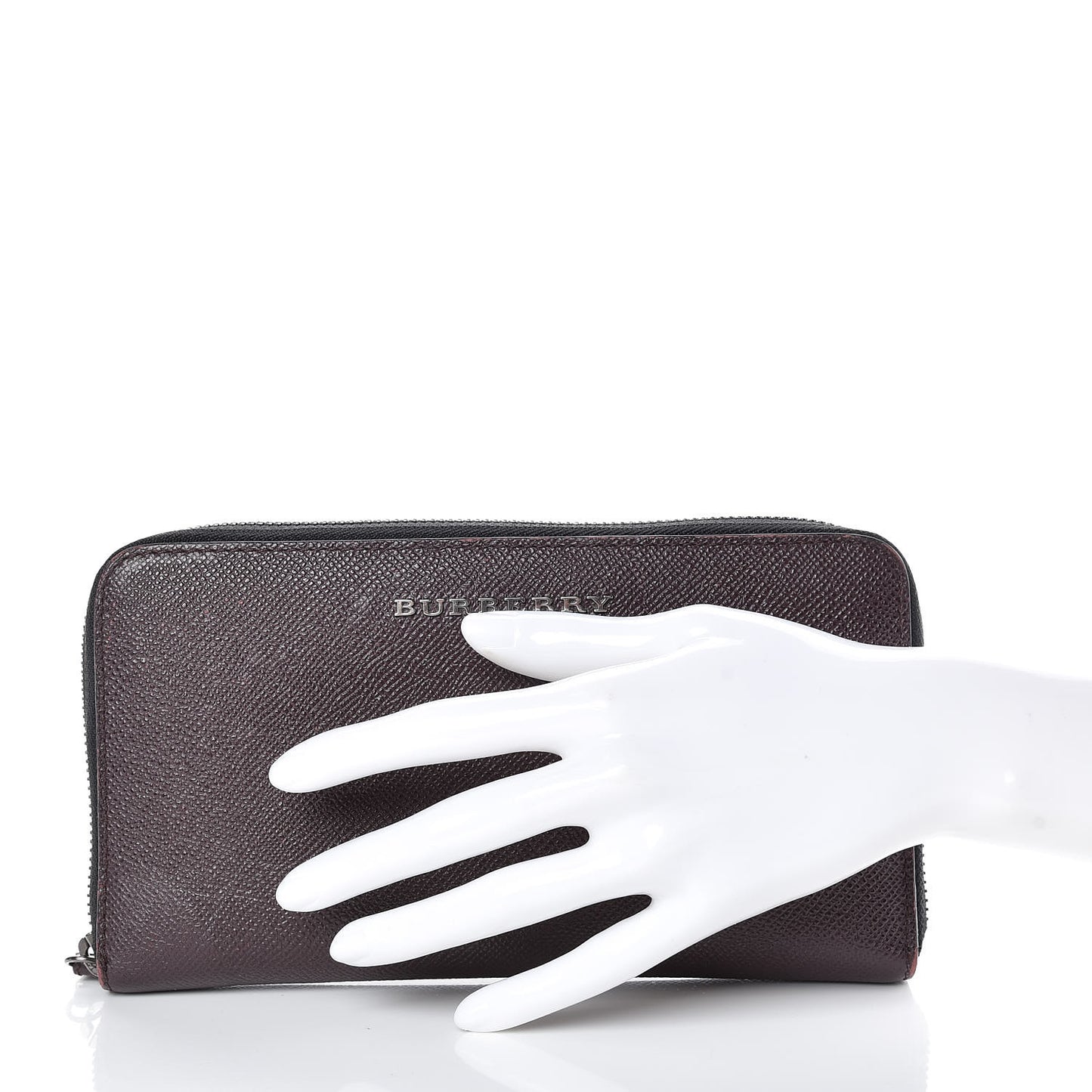 London Calfskin Elmore Zip Around Wallet Wine
