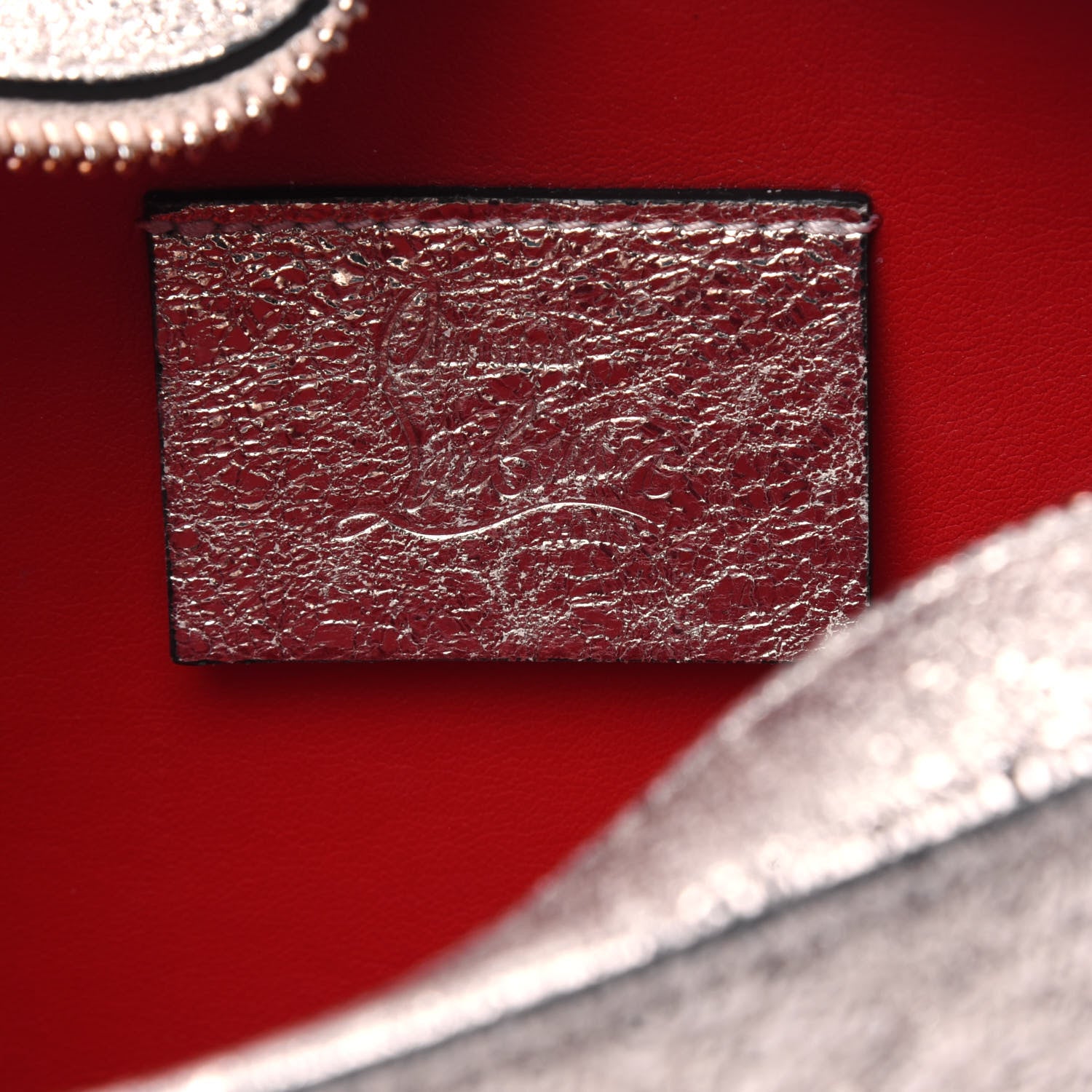 Christian Louboutin Metallic Crinkled Nappa Mini Rubylou Platine 6 of 14