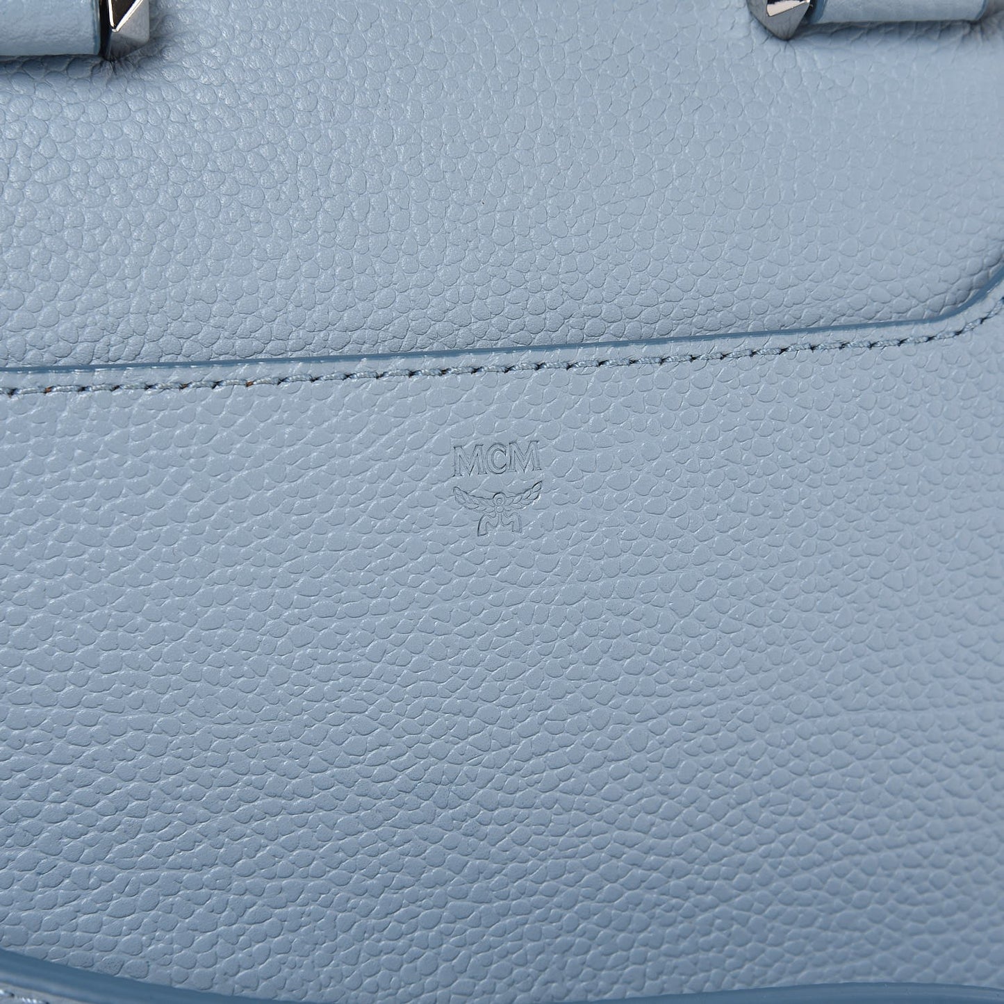 Grained Calfskin Small Ella Boston Sky Blue