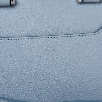 MCM Grained Calfskin Small Ella Boston Sky Blue 10 of 10