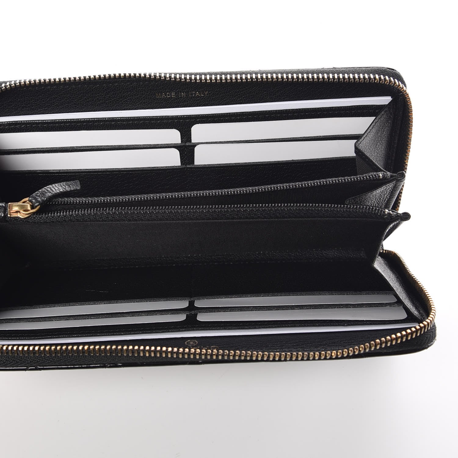 Chanel Patent Quilted Large Gusset Zip Around Wallet Black 5 of 11