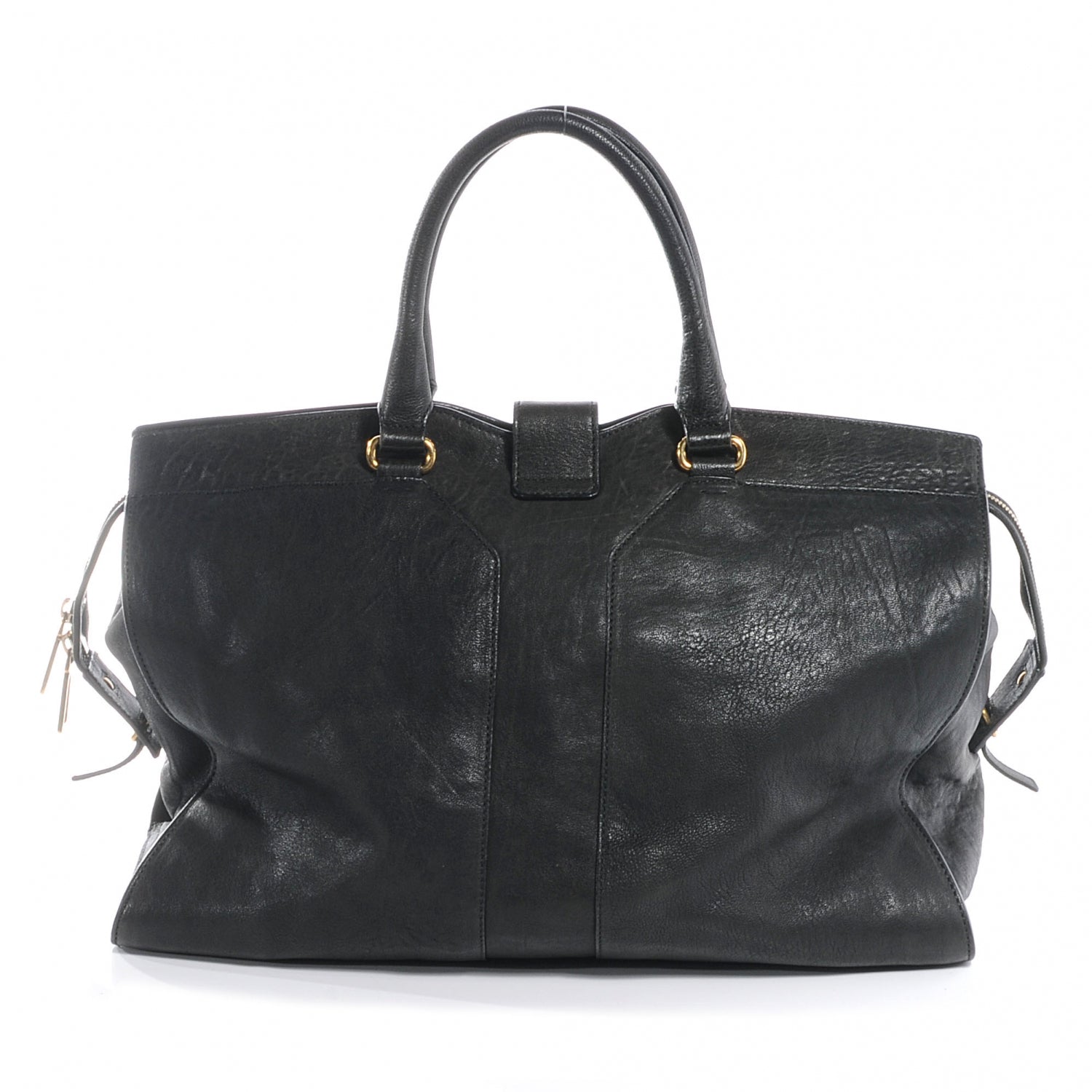 Saint Laurent Leather Large Cabas Chyc Black 7 of 8