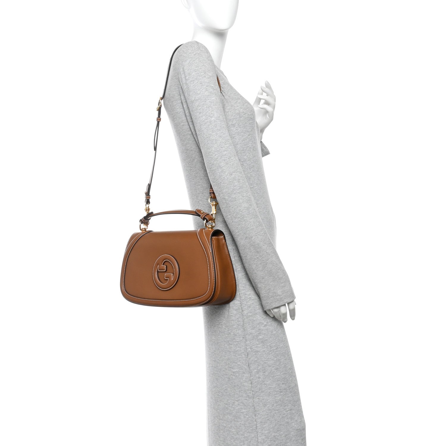 Gucci Calfskin Large Blondie Top Handle Flap Bag Sundial 2 of 11