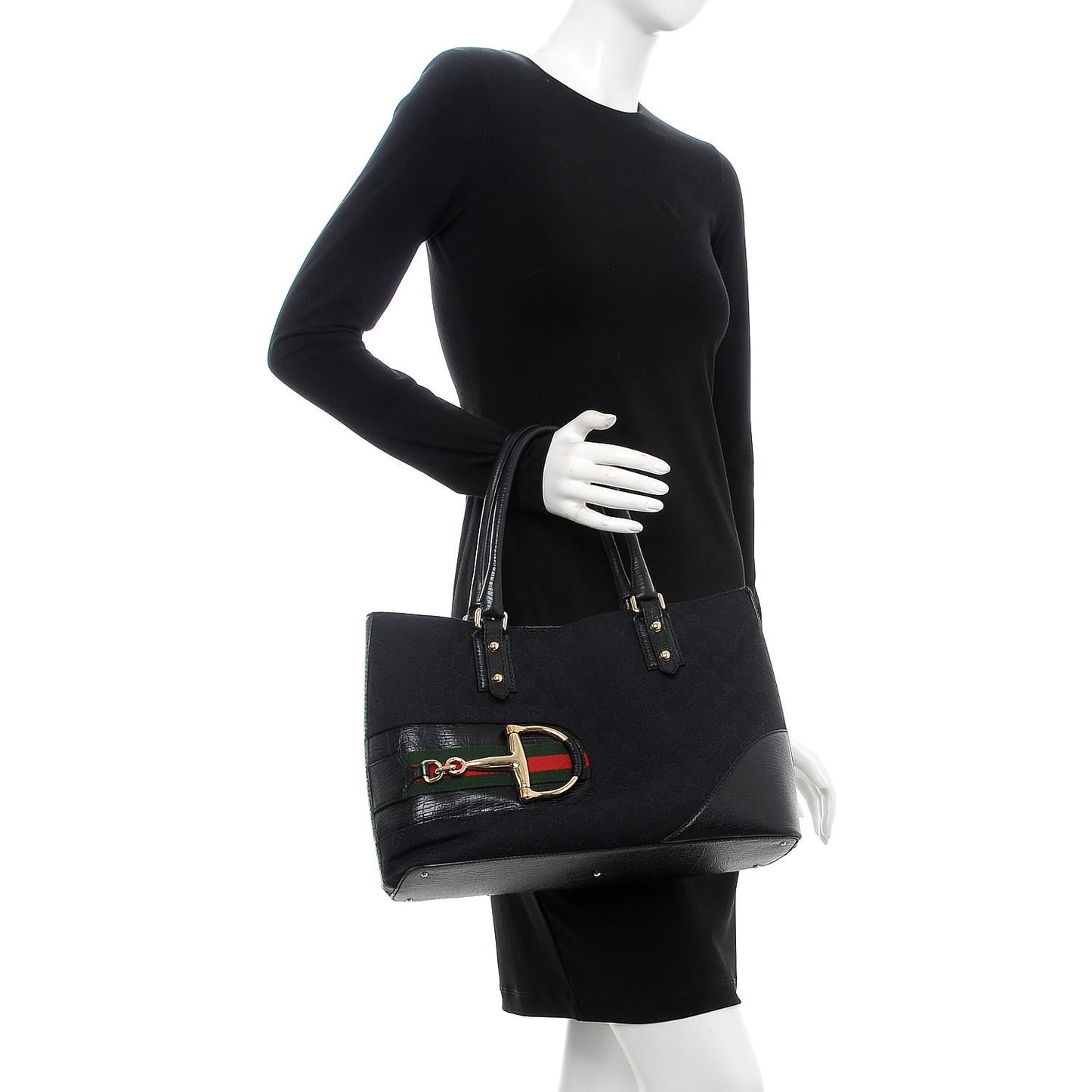 Monogram Medium Hasler Tote Black