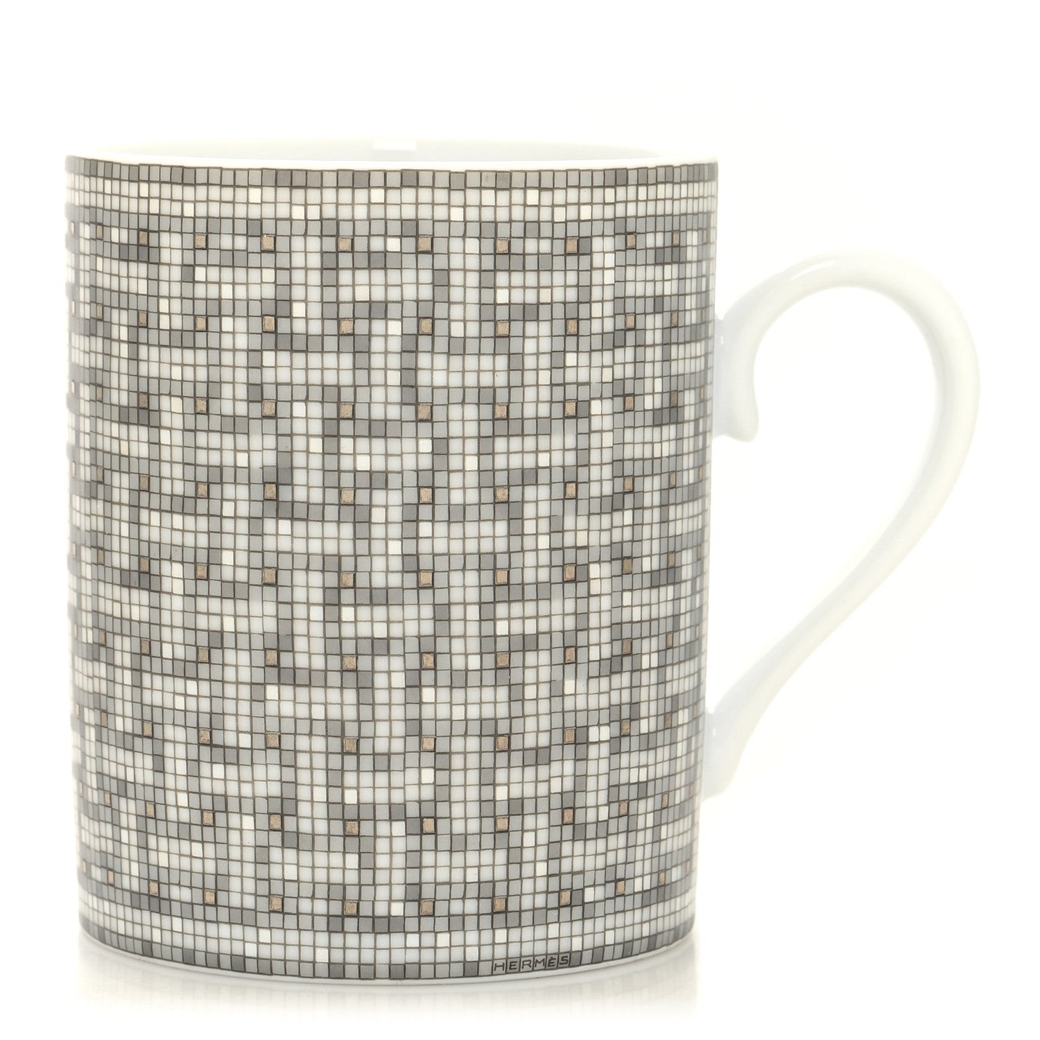 Hermes Porcelain Mosaique au 24 Mug Platinum 1 of 6