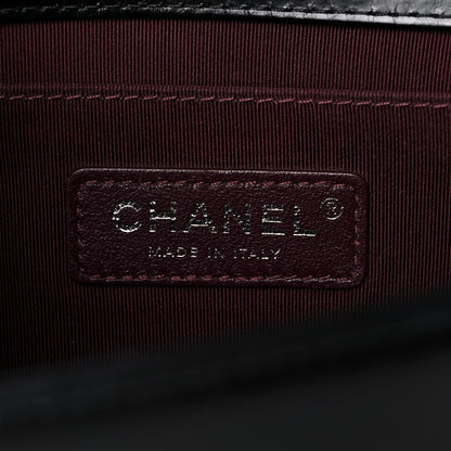 Chanel Glazed Calfskin Quilted Medium Boy Chained Flap Black 6 of 18