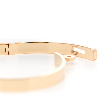 Hermes 18K Yellow Gold Diamond PM Kelly Bracelet ST 4 of 5