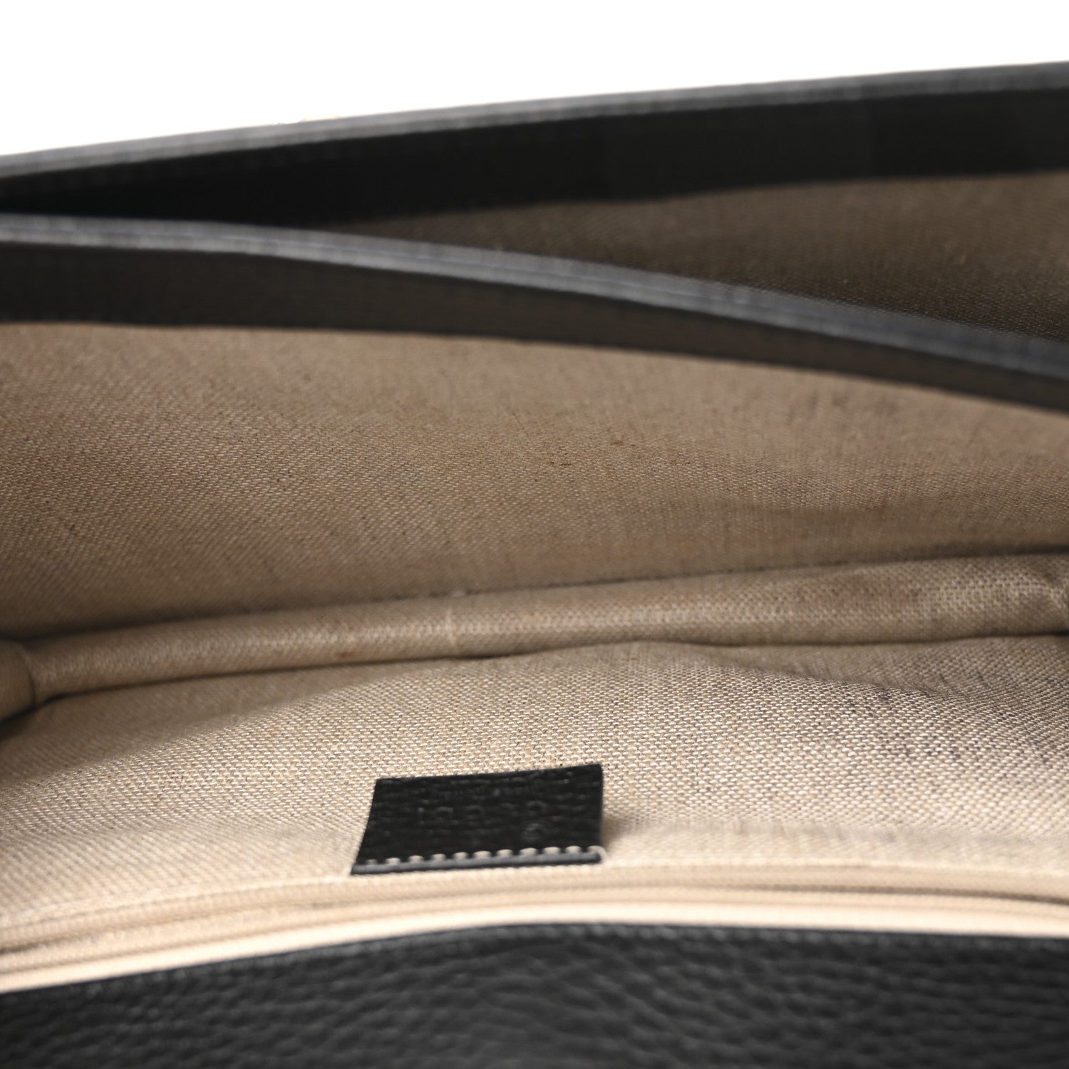 Gucci Dollar Calfskin Interlocking G Shoulder Bag Black 6 of 13