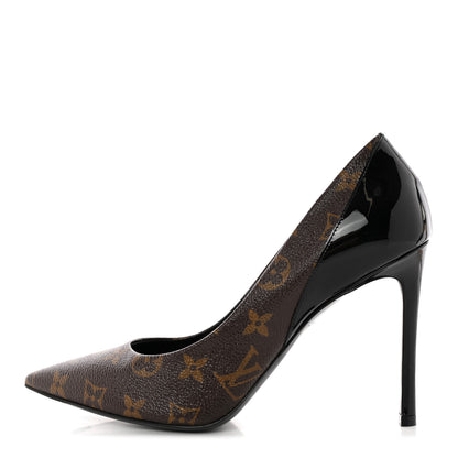 Louis Vuitton Monogram Cherie Pumps 39.5 Black 1 of 11