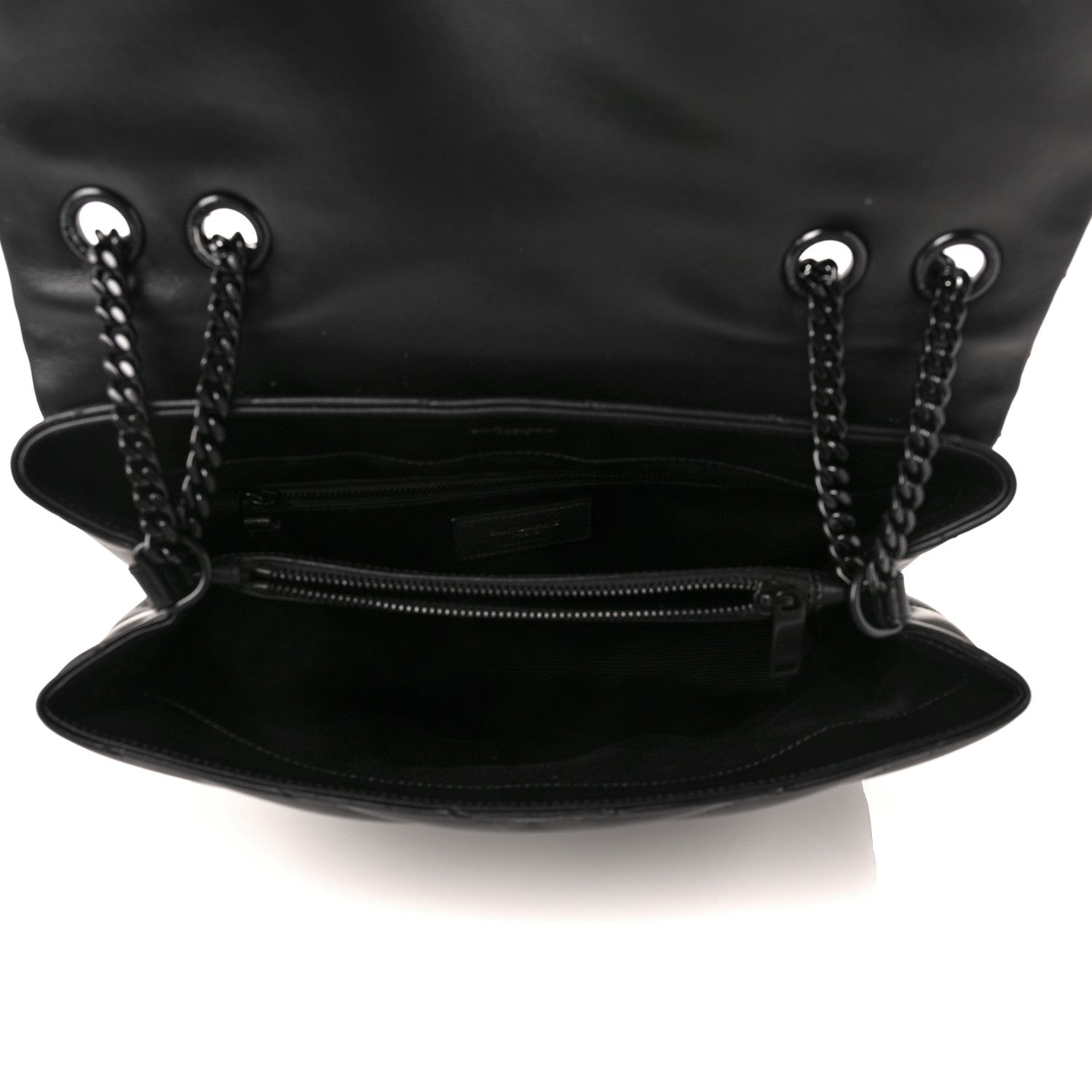 Saint Laurent Calfskin Y Quilted Monogram Medium Loulou Chain Satchel Black 4 of 7