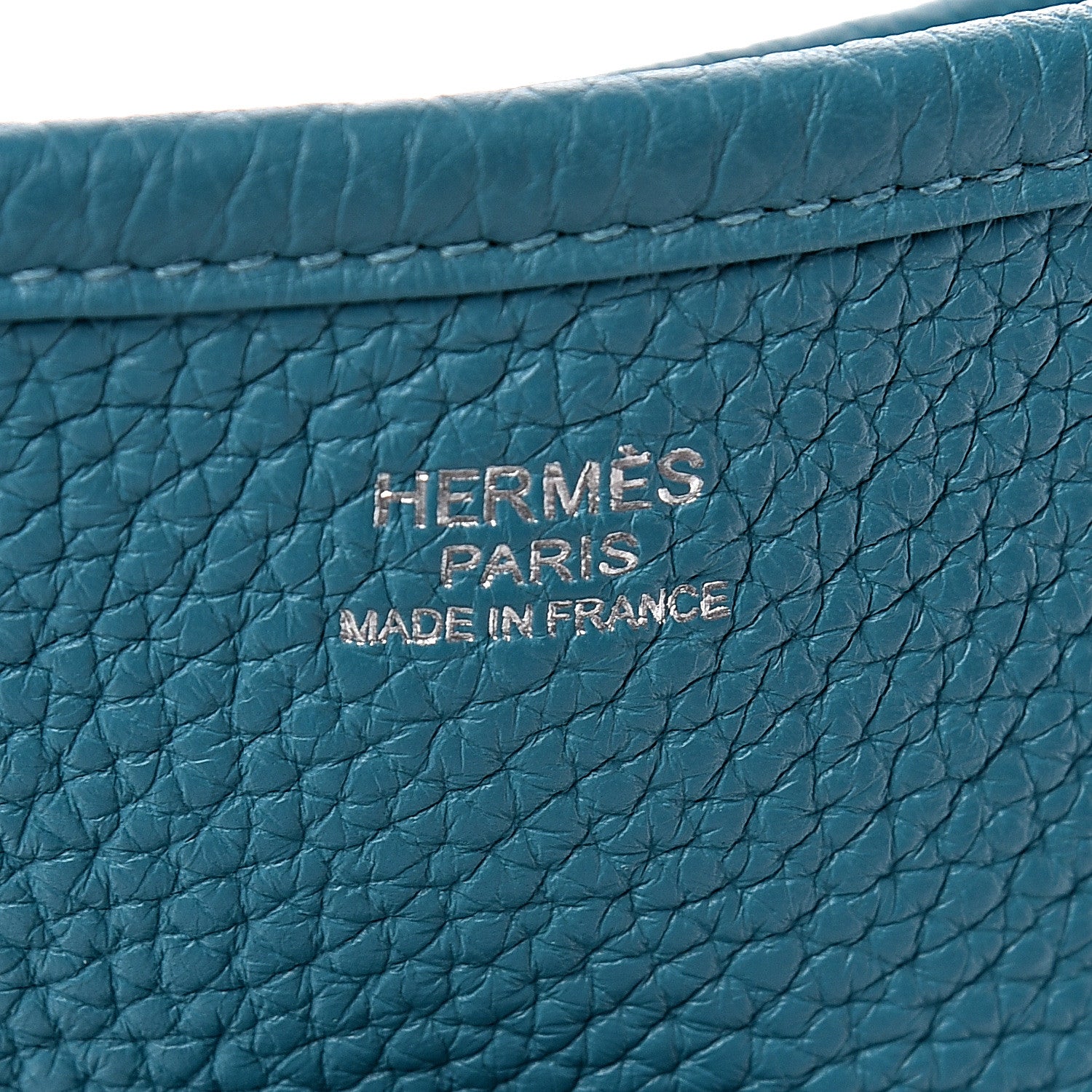Hermes Taurillon Clemence Evelyne III GM Turquoise 6 of 10