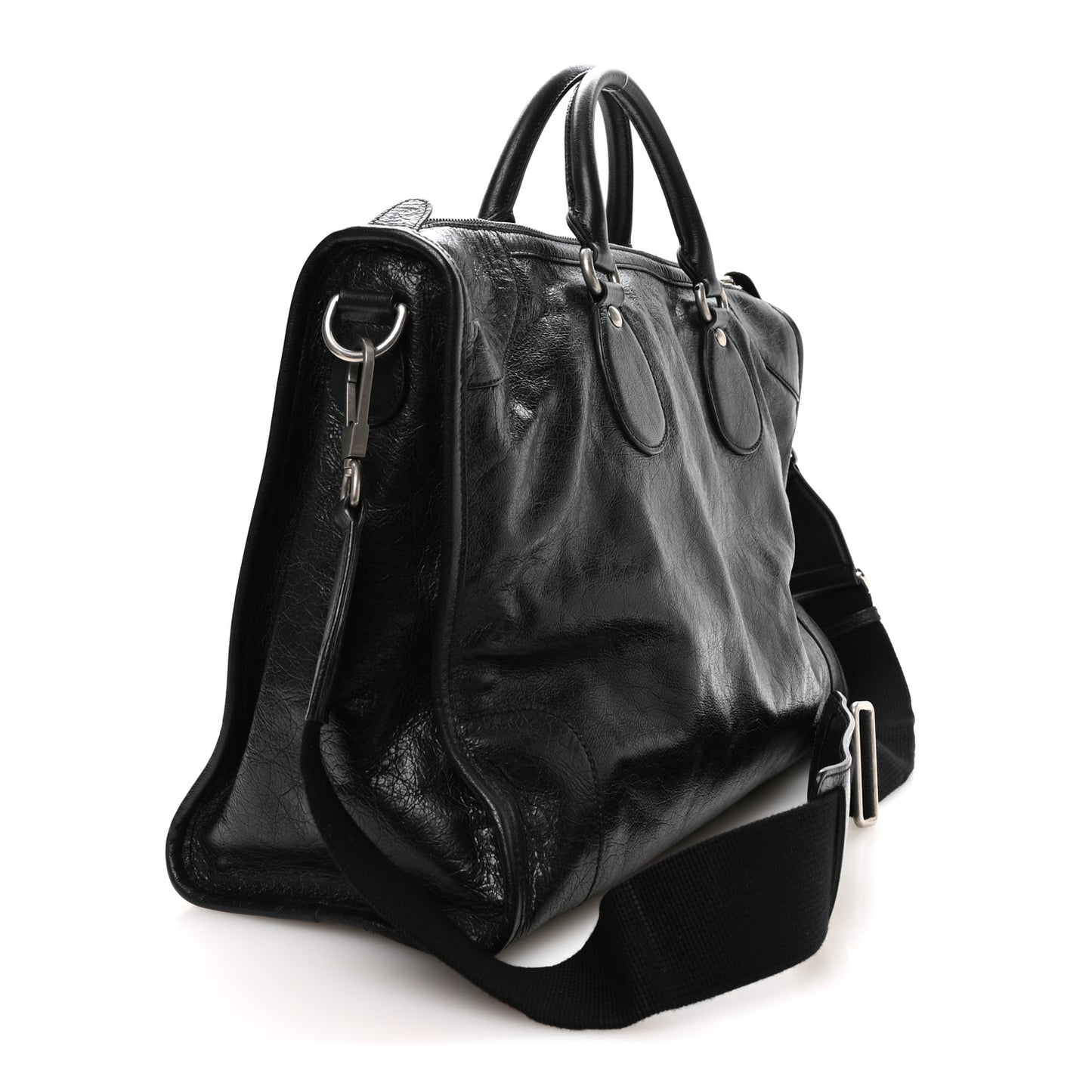Fluffy Calfskin Morpheus Weekender Duffle Black