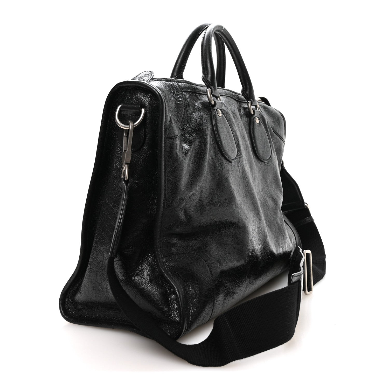 Gucci Fluffy Calfskin Morpheus Weekender Duffle Black 3 of 10