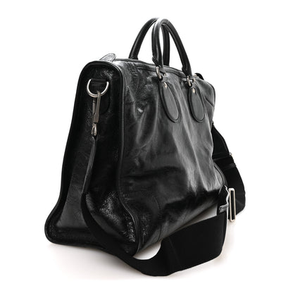 Gucci Fluffy Calfskin Morpheus Weekender Duffle Black 3 of 10