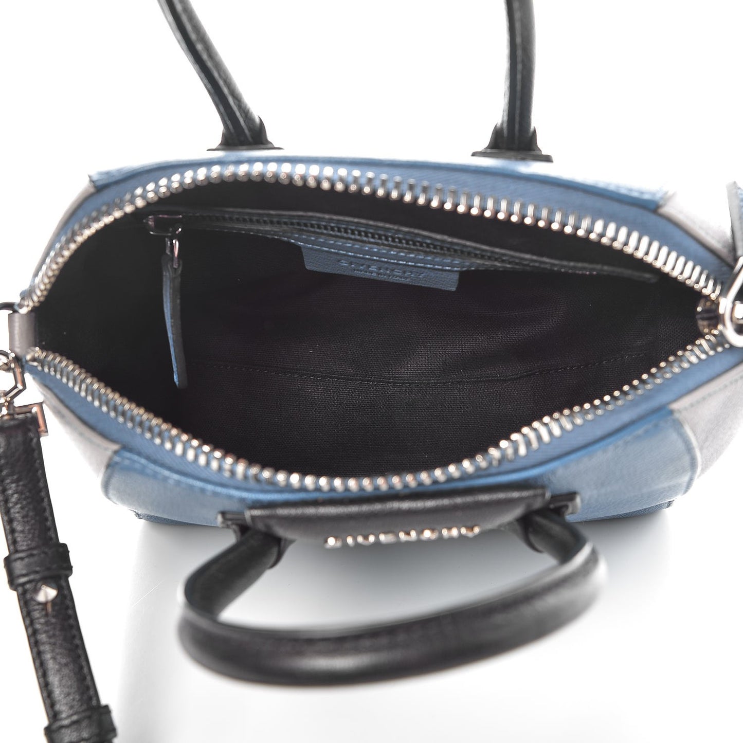 Sugar Goatskin Mini Tri-Color Antigona Blue Grey Black