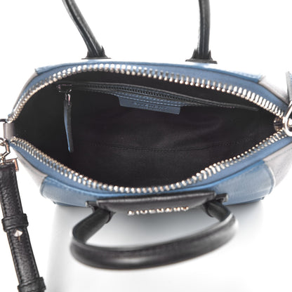 Givenchy Sugar Goatskin Mini Tri-Color Antigona Blue Grey Black 6 of 10