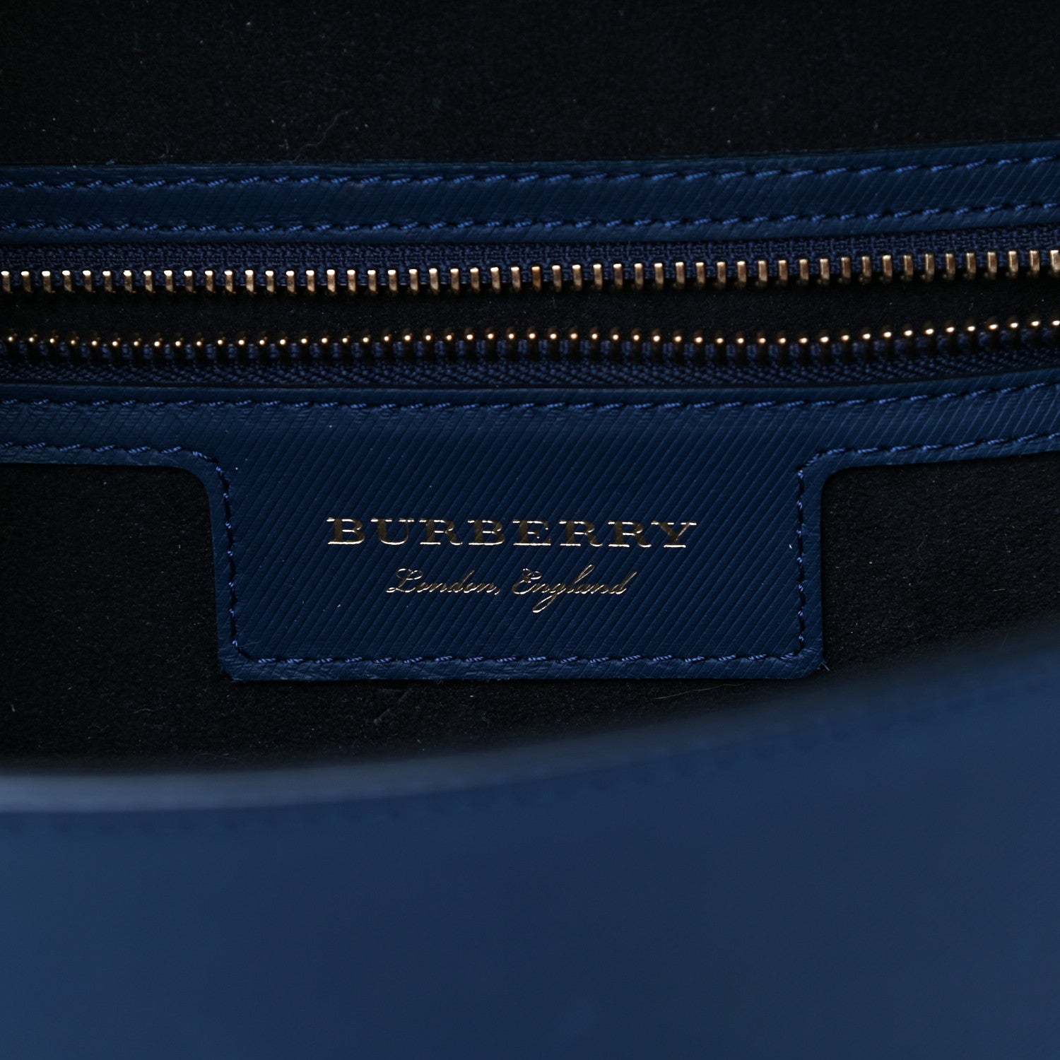 Burberry Trench Calfskin Medium DK88 Top Handle Bag Ink Blue 6 of 11
