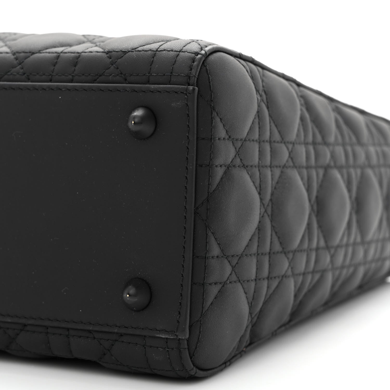 Christian Dior Ultra Matte Calfskin Cannage Large Lady Dior Black 10 of 10