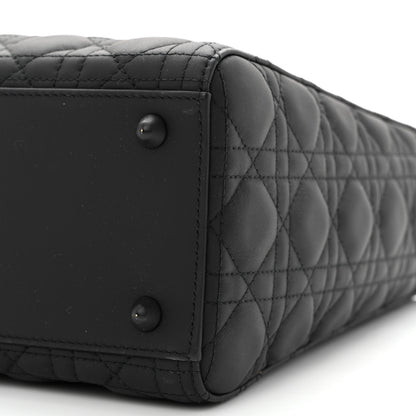 Christian Dior Ultra Matte Calfskin Cannage Large Lady Dior Black 10 of 10