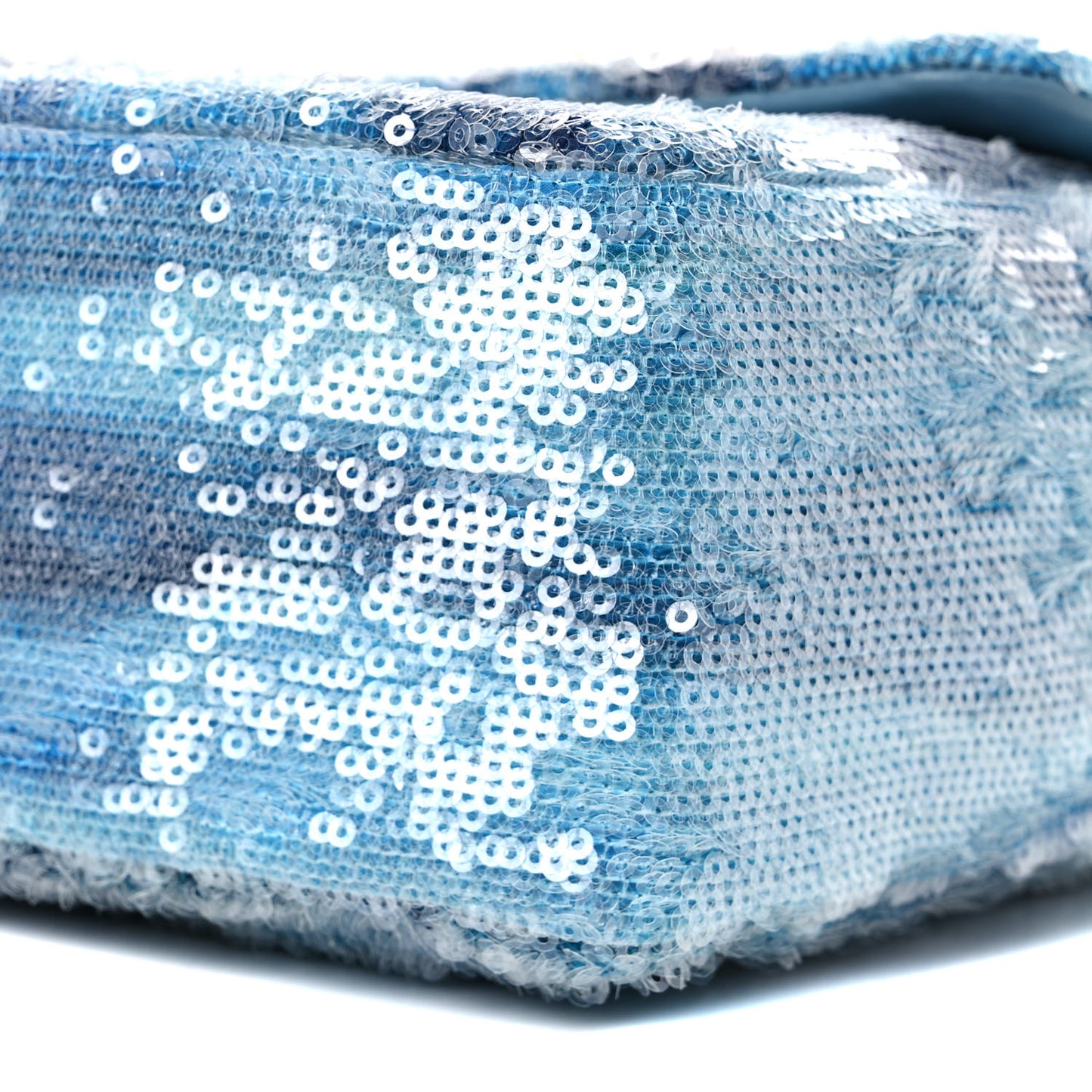 Sequin Large Waterfall Flap Light Blue