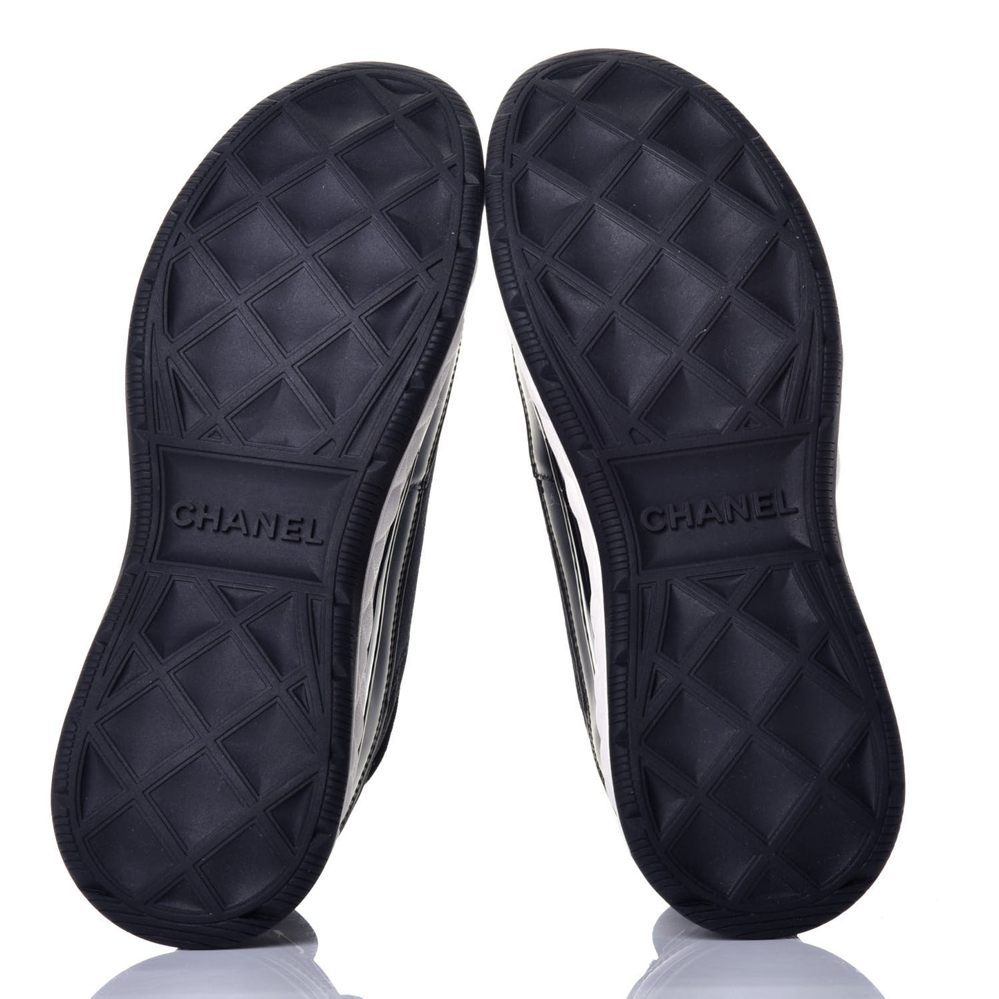 Velvet Calfskin Mixed Fibers CC Sneakers 40 Black