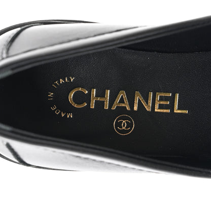 Chanel Lambskin Quilted CC Turnlock Loafers 37.5 Black 7 of 9