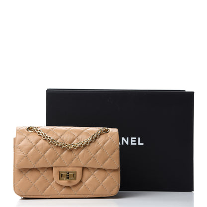 Chanel Aged Calfskin Quilted 2.55 Reissue Mini Flap Beige 11 of 11