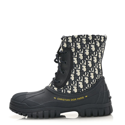 Christian Dior Oblique Nylon D-Venture Boots 39 Deep Blue 1 of 7